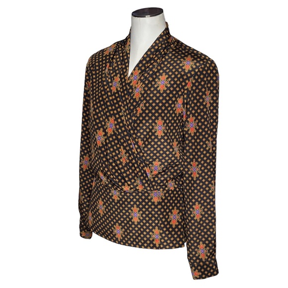 Vintage Evan Picone Wrap Peplum Blouse - Picture 3 of 14